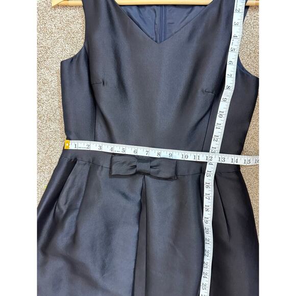 Teri Jon by Rickie Freeman Short Fit & Flare Navy Dress Formal Silk Wool Wedding - Picture 12 of 12